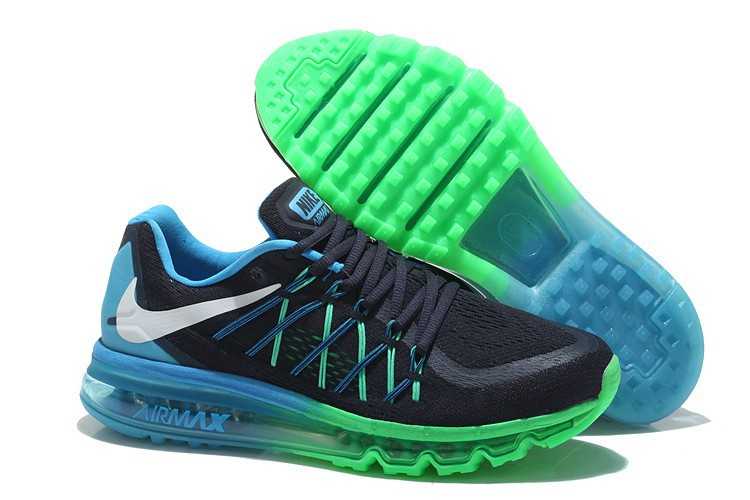 Nike Air Max 2015 foot locker outlet basket noir bleu vert vente